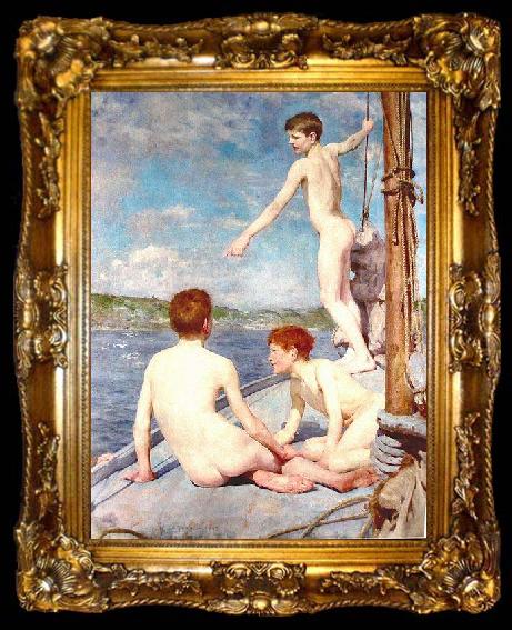 framed  Henry Scott Tuke The bathers, ta009-2